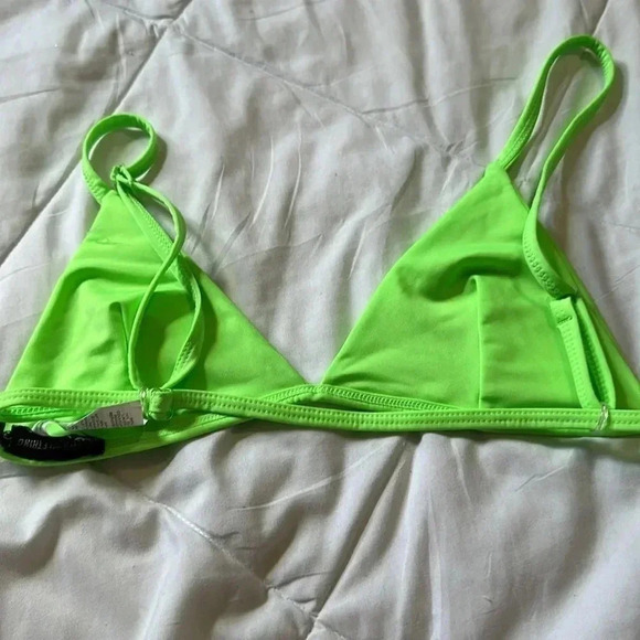 Pretty little thing lime green bikini triangle top high waist bottoms NWT 4 - Picture 6 of 6